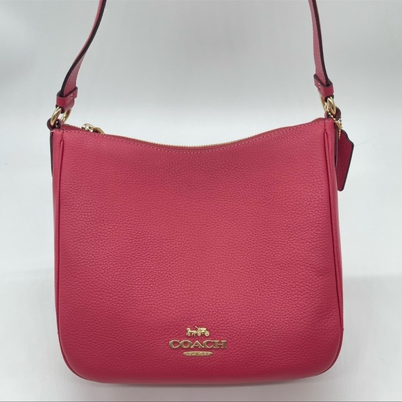 Coach Ellie File Bag Crossbody Pink/Gold - Picture 3 of 14